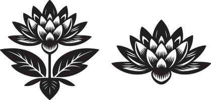 lotus bloem illustratie, wit achtergrond, eps 10 vector