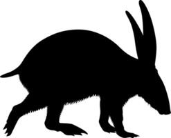 logo illustratie aardvarken wandelen silhouet, aardvarken silhouet , wild dier vector