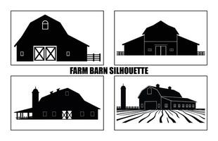 boerderij schuur zwart gevulde solide icoon, schuur en boerderij gebouw silhouet, vector
