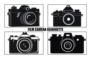 camera icoon silhouet, foto camera silhouet, filmpje camera silhouet vector