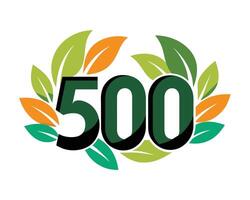 blad aantal 500 illustratie vector