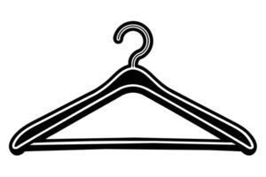 kleren hanger zwart silhouet vector