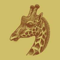 een boeiend illustratie van een giraffe vector