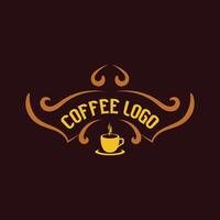 koffie winkel logo ontwerp in wijnoogst stijl geïsoleerd vector