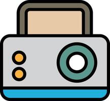 tosti apparaat icoon illustratie in lijn stijl vector