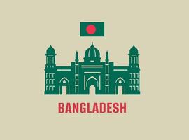 bangladesh. illustratie. bedrijf reizen en toerisme concept met historisch gebouwen. vector