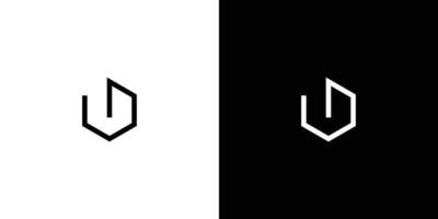 modern en elegant vd letter eerste logo-ontwerp vector