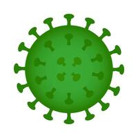 coronavirus bacterie cel geïsoleerd vlak ontwerp vector