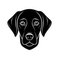 labrador retriever gezicht silhouet vector