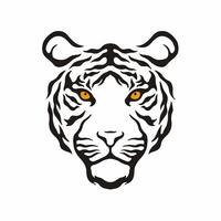 tijger symbool logo. tribal tatoeëren ontwerp. stencil sticker illustratie vector