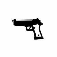 handgeweer symbool log illustratie. zwart en wit sticker stencil kunst. vector