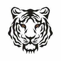 tijger hoofd symbool logo. tribal tatoeëren ontwerp. stencil sticker illustratie vector