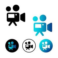 abstracte film camera pictogram illustratie vector