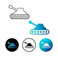 abstracte militaire tank pictogram illustratie vector