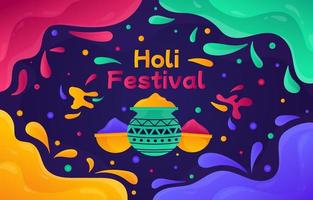 achtergrond van kleurrijk holi-festival vector
