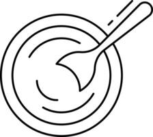 yoghurt schets illustratie vector