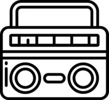 boombox schets illustratie vector