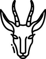 springbok schets illustratie vector