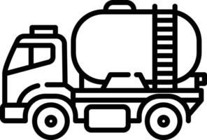 water tanker vrachtauto schets illustratie vector