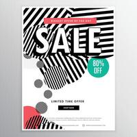 verbazingwekkend uitverkoop brochure sjabloon met abstract cirkels lijnen vormen vector