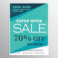 elegant blauw super uitverkoop banier brochure folder sjabloon voor afzet en Promotie vector