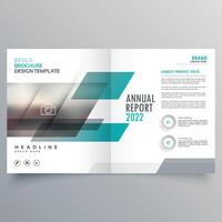 modern bedrijf tweevoudig brochure ontwerp sjabloon ontwerp illustratie vector