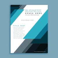 blauw abstract bedrijf folder brochure ontwerp sjabloon in meetkundig stijl vector