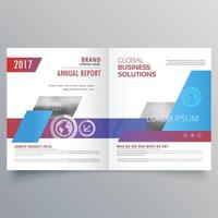 modern tweevoudig brochure ontwerp sjabloon. bedrijf tijdschrift Hoes vector