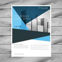 abstract meetkundig blauw brochure folder ontwerp sjabloon vector