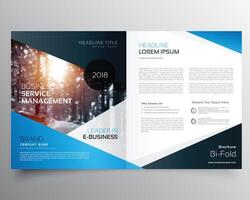 geweldig blauw tijdschrift Hoes of tweevoudig brochure sjabloon ontwerp vector