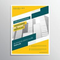 creatief geel grometrisch bedrijf folder brochure ontwerp sjabloon vector