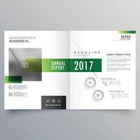 elegant groen bi vouwen brochure of tijdschrift Hoes bladzijde ontwerp sjabloon vector