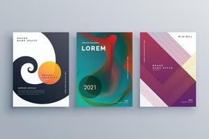 abstract bedrijf brochure ontwerp reeks in creatief stijl vector