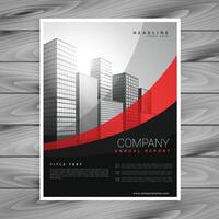golvend rood en zwart bedrijf brochure ontwerp vector