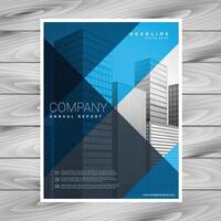 abstract blauw bedrijf brochure sjabloon ontwerp vector