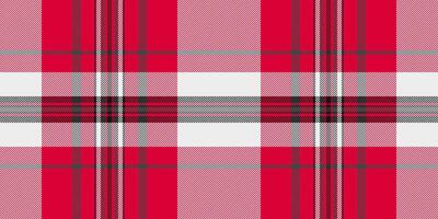 keuze naadloos achtergrond plaid, selectie controleren textiel textuur. jaren zeventig patroon kleding stof Schotse ruit in rood en wit kleuren. vector