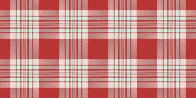 bruiloft textiel plaid naadloos, scrapbooking controleren achtergrond textuur. vezel kleding stof patroon Schotse ruit in licht en rood kleuren. vector