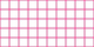 pasgeboren textiel kleding stof controleren, romantisch achtergrond tartan. controle patroon naadloos plaid structuur in roze en wit kleuren. vector