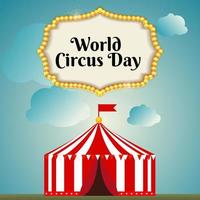 wereld circus dag achtergrond vectorillustratie vector