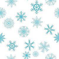 kerst sneeuwvlokken. naadloos patroon. achtergrond. vectorillustratie. vector