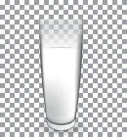 abstracte melkglas op transparante achtergrond vectorillustratie vector