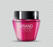 ontwerp cosmetica productsjabloon voor advertenties of tijdschriftachtergrond. 3D-realistische vectorillustratie vector