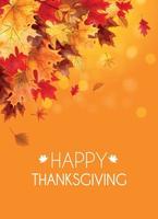 abstract vector illustratie herfst happy thanksgiving achtergrond met vallende herfstbladeren