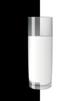 abstracte melkglas op zwarte en witte achtergrond vectorillustratie vector