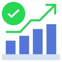 succes statistieken icoon voor web, app, infografisch, enz vector