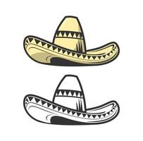 sombrero hoed ontwerp illustratie vector