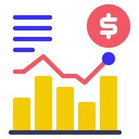 markt analyse icoon illustratie voor uiux vector