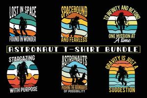 astronaut t-shirt ontwerp , astronaut grafisch ontwerp voor t-shirt bundel vector