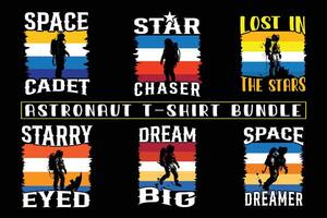 astronaut t-shirt ontwerp , astronaut grafisch ontwerp voor t-shirt bundel vector