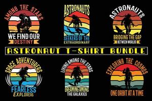 astronaut t-shirt ontwerp , astronaut grafisch ontwerp voor t-shirt bundel vector